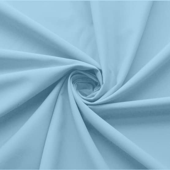 Ruffled Bed Skirt with Split Corners-Dust Ruffle - 24" Drop 100% Microfiber Soft,Sheen & Luxurious Look - Bed Skirts (Light Blue -King)