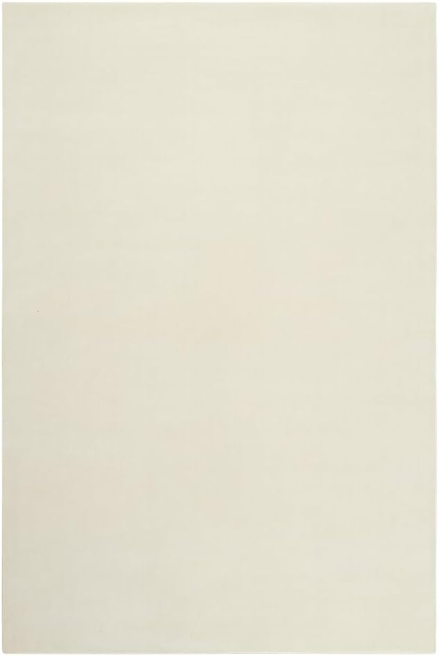 Hand-Tufted Wool Square Area Rug – Soft Premium Wool Carpet for Living Room, Bedroom & Home Décor – 7X7 ft| Dusty White – Durable, Non-Slip Backing, Handcrafted Rug