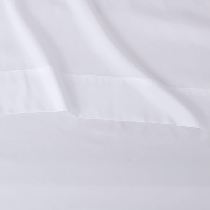 Amazon Basics Luxury, Ultra Soft, Breathable Lightweight Microfiber 4 Piece Bed Sheet Set with 14-Inch Deep Pockets, King, Bright White, Solid