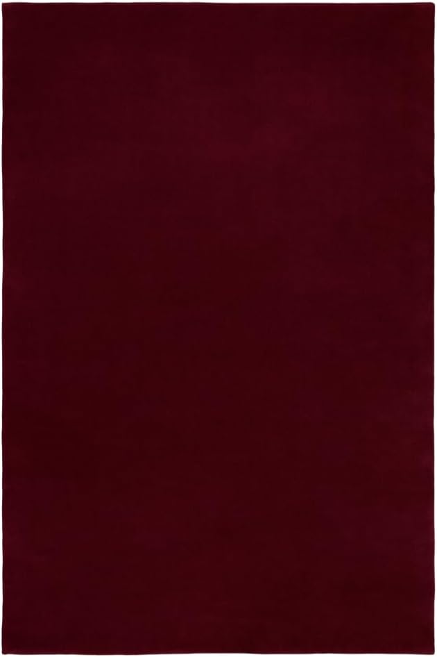 Hand-Tufted Wool Square Area Rug – Soft Premium Wool Carpet for Living Room, Bedroom & Home Décor – 7X7 ft| Deep Wine – Durable, Non-Slip Backing, Handcrafted Rug