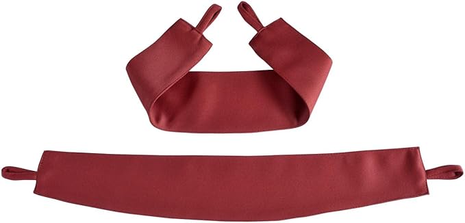 MIUCO Room Darkening Grommet Blackout Window Curtains Panels for Bedroom Set of 2 52x84 Inch Burgundy, Bonus 2 Tie Backs Included