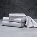 LUXOME Luxury Sheet Set | 100% Rayon (Viscose) from Bamboo | Twin XL - Stone | Deep Pockets | 3-Piece Set (Fitted, Flat, Pillowcase)