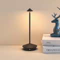 Cordless Table Lamp, 5000mAh Rechargeable Battery Powered LED Desk Lamp, Portable Touch Control Outdoor Table Lamps,3 Color Dimmable Light for Restaurant, Patio, Bedroom, Night Lamp (Black)