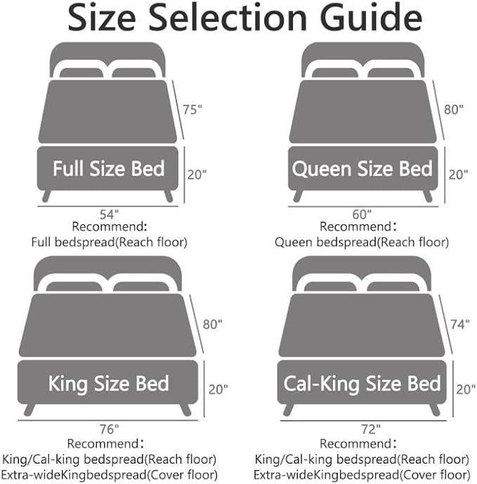 CHIXIN Bedspread Coverlet Quilt Set Full Size - Lightweight Bedding Cover - Beautiful Stitching - 5 Piece Reversible Bedspread - Gorgeous Damask Paisley Pattern (Full, Seaglass)