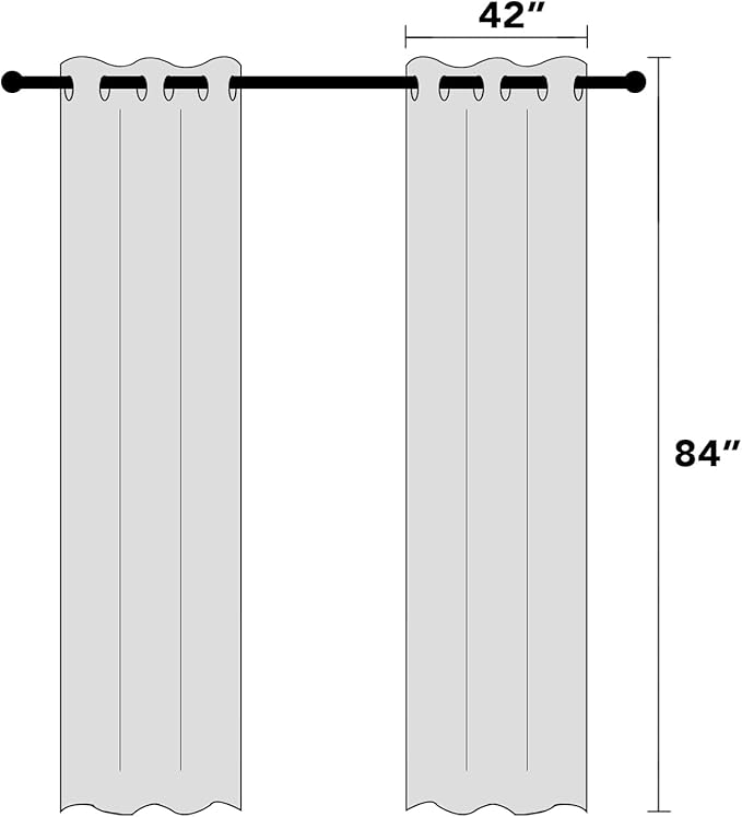 PrinceDeco Linen 100% Blackout Curtains 84 Inches Length 2 Panels Set Grommet Curtains for Living Room Bedroom Thermal Insulated and Room Darkening Linen Curtains with White Liner,Green Bay,W42 X L84