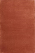 Hand-Tufted Wool Rectangle Area Rug – Soft Premium Wool Carpet for Living Room, Bedroom & Home Décor – 4X6 ft| Brick Red – Durable, Non-Slip Backing, Handcrafted Rug