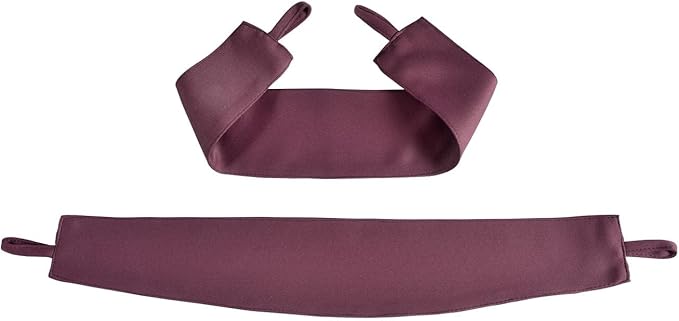 MIUCO Room Darkening Grommet Thermal Insulated Blackout Window Curtains Panels for Bedroom Set of 2 52x95 Inch Aubergine, Bonus 2 Tie Backs Included