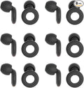 6 Pairs Soft Silicone Earplugs Reusable Noise-Reducing for Concerts, Sleep, Focus, Travel, Adjustable Size 28dB (SNR) Noise Reduction Black