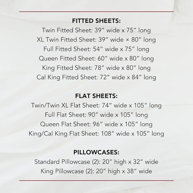 Red Land Cotton Luxury Sheet Set | 100% American Grown Cotton Basics | Premium Hotel Ultra-Soft Lightweight 4 Piece USA Made Deep Pocket Fitted, Flat Sheet, & Pillowcases Percale Weave (Full/White)