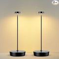 2Pack Cordless LED Table Lamp，Rechargeable Battery Operated Table Light, 3 Color Stepless Dimmable Table Lamp, Portable Table Light for Outdoor/Restaurants/Patio