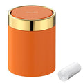 Mini Trash Can with Lid, Desktop Small Trash Can Recycling Bin Cute Metal Garbage Can for Tabletop Countertop Use,Stainless Steel 0.4Gal/1.5L Waste Bin for Office Parlor Car Bedroom,Swing Lid Open