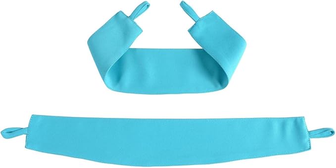 MIUCO 1 Pair Thermal Insulated Grommet 52-Inch-by-63-Inch Blackout Window Curtain Panels with 2 Tie Backs, Turquoise