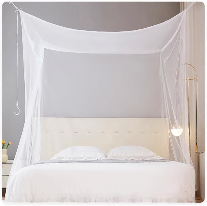 Mengersi Mosquito Net for Bed,Bunk Bed Canopy One Side Opening Canopy Netting Bed Drapes for Camping Home Outdoor Travel Dormitory,Twin