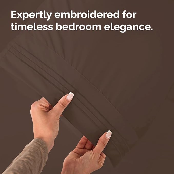 King Pillow Cases Set of 8 - Ultra Soft Hotel Quality Pillowcase Covers - Comfy & Wrinkle Free - Shrink, Stain and Fade Resistant - Easy-Care, Machine Washable Pillow Protectors - 8 Piece Set - Brown