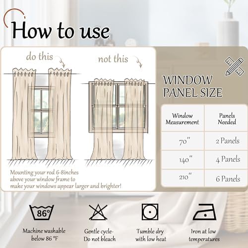 Short Linen Blackout Curtains for Winter Christmas Decor 45 Inch Long, Red Thermal Insulated Short Total Light Blocking Curtains for Small Window Living Room Bedroom, Each 52x45 Inch 2 Panels