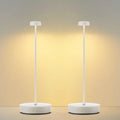 2Pack Cordless LED Table Lamp，Rechargeable Battery Desk Lamps, 3 Color Stepless Dimmable Metal Battery Table Lamps, Portable Table Light