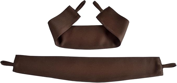 MIUCO Thermal Insulated Grommet Window Blackout Curtains Panels for Livingroom 1 Pair 52x84 Inch Chocolate, Bonus 2 Tie Backs Included