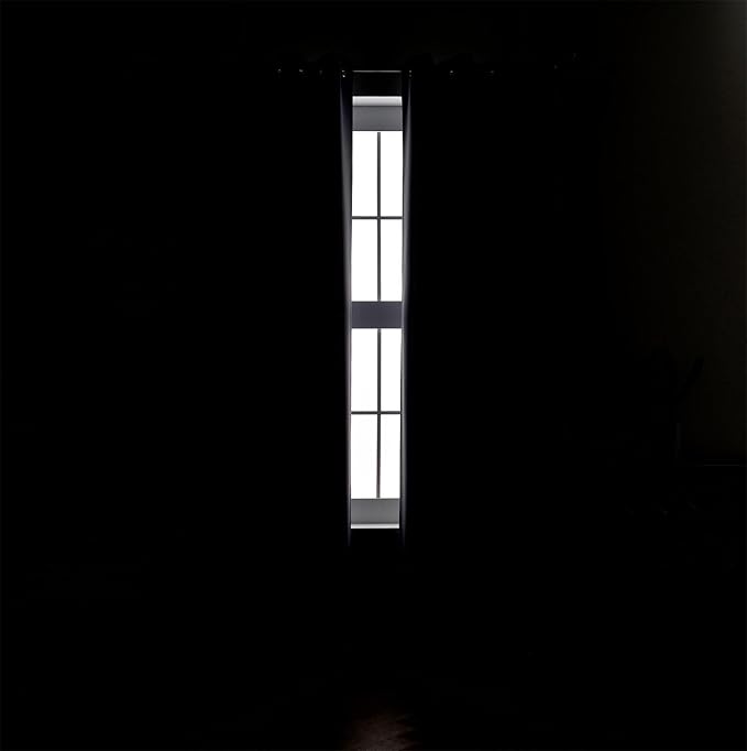 MIUCO 1 Pair Thermal Insulated Grommet 52-Inch-by-95-Inch Blackout Window Curtain Panels with 2 Tie Backs, Silver