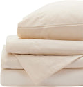 Red Land Cotton Luxury Sheet Set | 100% American Grown Cotton Basics | Premium Hotel Ultra-Soft Lightweight 4 Piece USA Made Deep Fitted Flat Sheet & Pillowcases Percale Weave (Split King/Natural)