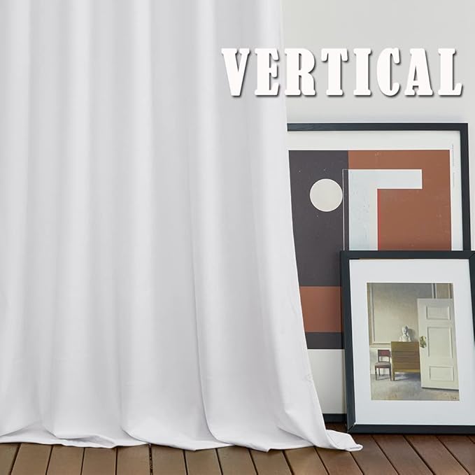 RYB HOME White Velvet Curtains 102 inches, Back Tab Soft Fabric Room Darkening Thermal Insulated Luxurious Home Decor Curtains for Living Room Bedroom, W 52" x L 102", 2 Panels Set