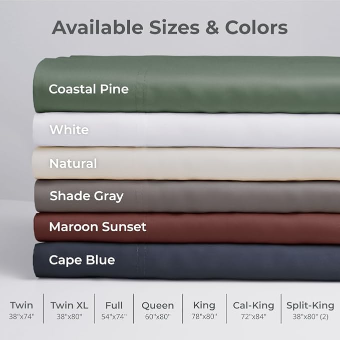 Cariloha Aloha Soft 4-Piece Sheet Set | Maroon Sunset | King | Made from 100% Viscose derived from Bamboo | Introductory Sheet Line