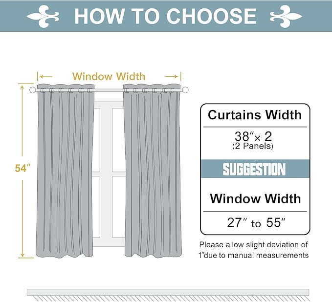 ChrisDowa Grommet Blackout Curtains for Bedroom and Living Room - 2 Panels Set Thermal Insulated Room Darkening Curtains (Brown, 38W x 54L)