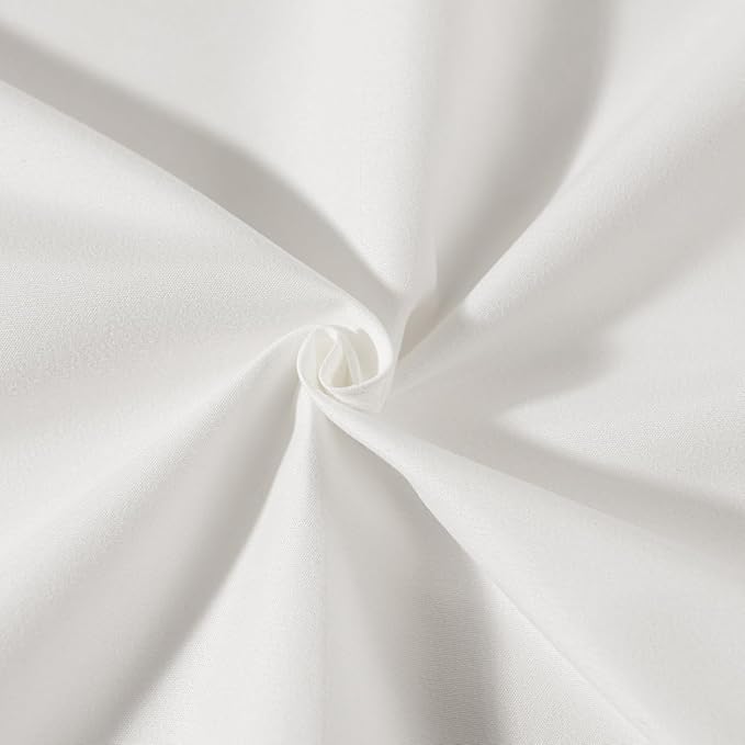 TSUTOMI Bed Skirt Queen Size Ruffled Bed Skirt with Split Corners, 16 Inch Drop Dust Ruffle Bed Skirts with Platform, Gathered Style, 100% Microfiber, Ivory