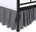 Ruffled Bed Skirt with Split Corners, Dark Grey, Full 12 Inch Drop Bedskirt, Hotel Quality Brushed Microfiber Wrinkle Free Dust Ruffle Bed Skirt Full Size