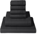 Mellanni California King Sheet Set - 6-Piece Iconic Collection Bedding, (Including 4 Pillowcases), 16-Inch Deep Pocket, Easy Care, Extra Soft, Cooling Sheets, Brushed Microfiber - Black