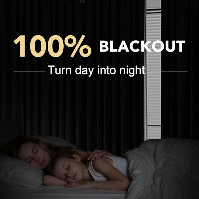 H.VERSAILTEX Linen Blackout Curtains Durable Thick Textured Linen Look 100% Blackout Patio Door Curtain Anti Rust Grommet Extra Wide Sliding Door Curtain Panel, W100 x L96 inch - Stone