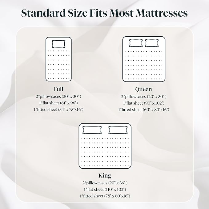 LuxClub Queen Sheet Set, 100% Viscose Derived from Bamboo Cooling Sheets, Breathable & Soft Deep Pocket Up to 16", Hotel Luxury Silky Sheets Queen Size, White