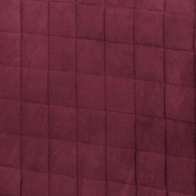 Touch of Class Camden Luxury Bedding | Neutral Claret Color | Grande Fitted Bedspread | Faux Suede Box Quilted Design | Designed 3 Piece Set Includes Cal King Bedspread and 2 King Shams