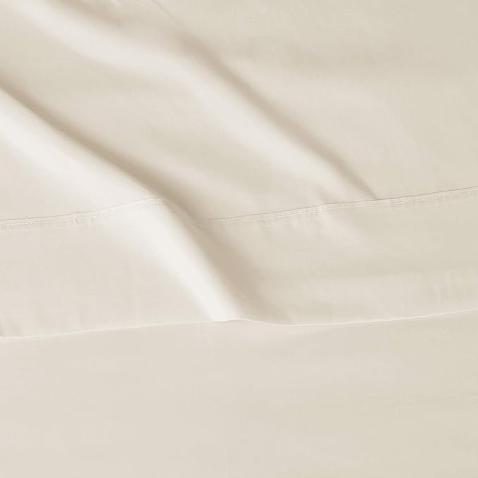 Amazon Basics Lightweight Super Soft Easy Care Comfortable Microfiber 4-Piece Bed Sheet Set with 14-Inch Deep Pockets, King, Beige, Solid