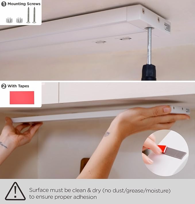 36 Inch Under Cabinet Lighting Plug in, 20W 120V 3 Color 3000K/4000K/5000K, 3 Brightness, Super Bright, Ultra Thin Under Counter Lights for Kitchen, Linkable LED Cabinet Light, White