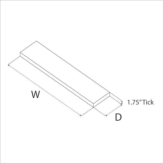 URBANDI, Rustic Floating Shelves, Set of 2, Hidden Bracket, Solid Wood, Heavy Duty, Wall Mounted Shelves, (Grey, 24Wx10D)