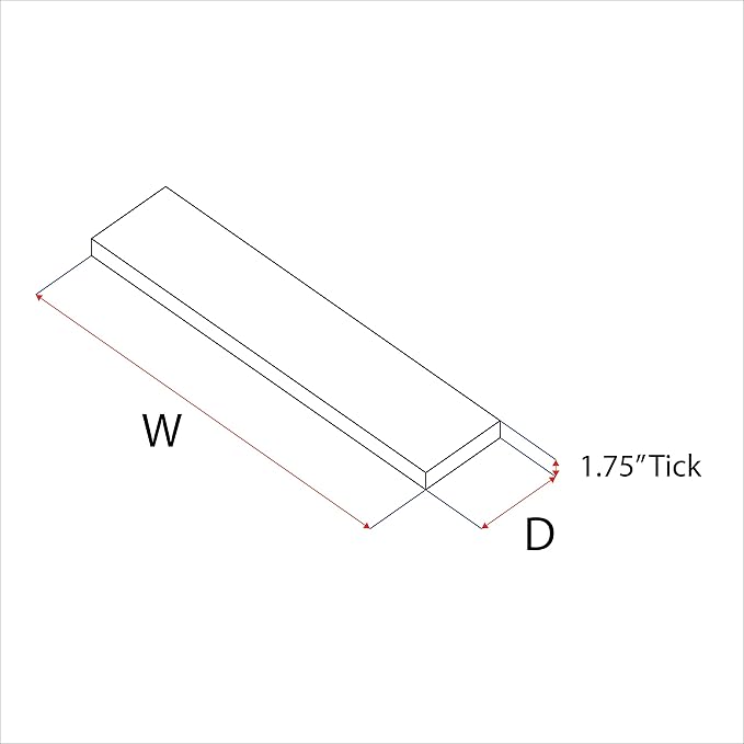 URBANDI, Rustic Floating Shelves, Set of 2, Hidden Bracket, Solid Wood, Heavy Duty, Wall Mounted Shelves, (Brown, 24Wx12D)