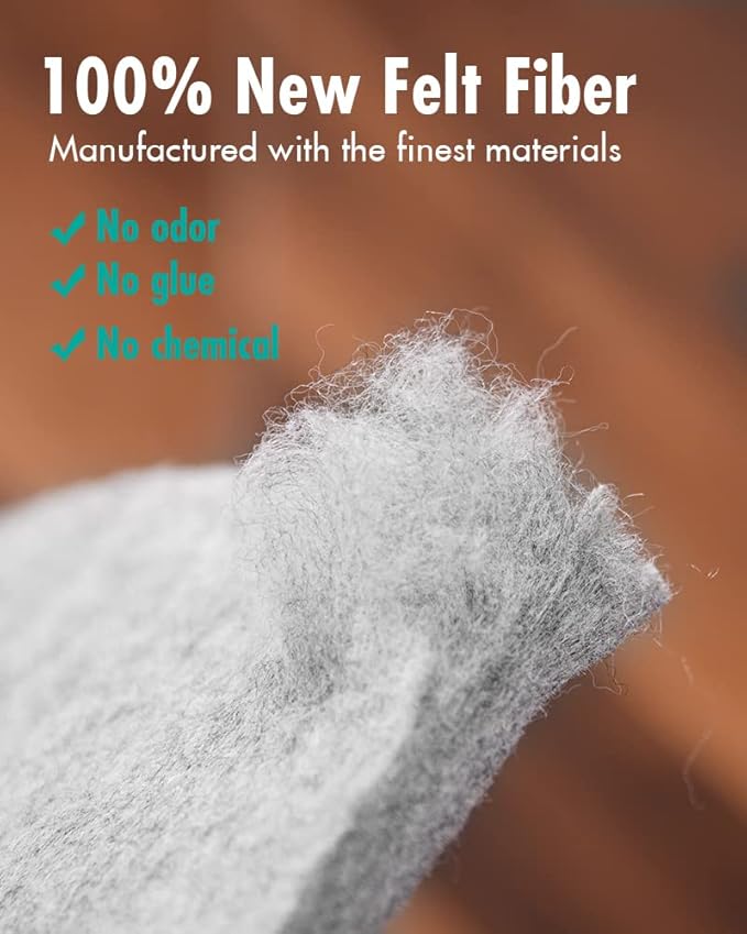 Non Slip Rug Pad Gripper - 2x8 Feet 1/4” Extra Thick Felt Under Rug for Runner Rugs and Hardwood Floors,Super Cushioned Non Skid Carpet Padding