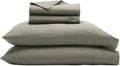 BOLL & BRANCH Signature Hemmed Sheet Set - Queen, Juniper - Luxury 100% Organic Cotton - Includes 1 Flat, 1 Fitted, 2 Pillowcases - Buttery Soft
