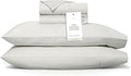 BOLL & BRANCH Signature Hemmed Sheet Set - California King, Mist - Luxury 100% Organic Cotton - Includes 1 Flat, 1 Fitted, 2 Pillowcases - Buttery Soft
