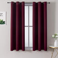 ChrisDowa Grommet Blackout Curtains for Bedroom and Living Room - 2 Panels Set Thermal Insulated Room Darkening Curtains (Burgundy Red, 38W x 45L)
