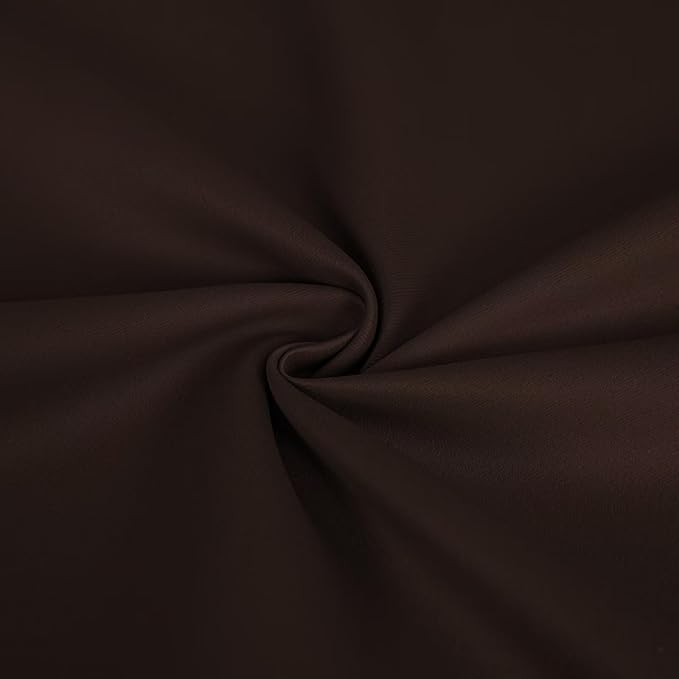 Blackout Curtains 96 Inch Length 2 Panels Set, Black Out Curtains for Bedroom 96 Inch Long, Rod Pocket Energy Saving Room Darkening Drapes for Living Room Window Chocolate(W52 x L96)