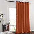 NICETOWN Sliding Door Curtain 108 Inches Long - Blackout Thermal Insulated Grommet Room Divider Privacy Drape for Patio Glass Door, 1 Panel, Burnt Orange, 100 Inch Extra Wide