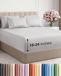 Extra Deep King Sheet Set - 6 Piece Breathable & Cooling Sheets - Hotel Luxury Bed Sheets Set - Easy & Secure Fit - Soft, Wrinkle Free & Comfy Sheets Set - French Grey Sheet Set w/Extra Deep Pockets