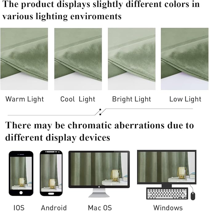 StangH 108 inches Length Sage Green Velvet Curtains, Rod Pocket Sunlight Blocking Window Panels Thermal Insulated Nursery Decor Drapes for Guest Room/Bedroom, W52 x L108, Sage Green, 2 Panels