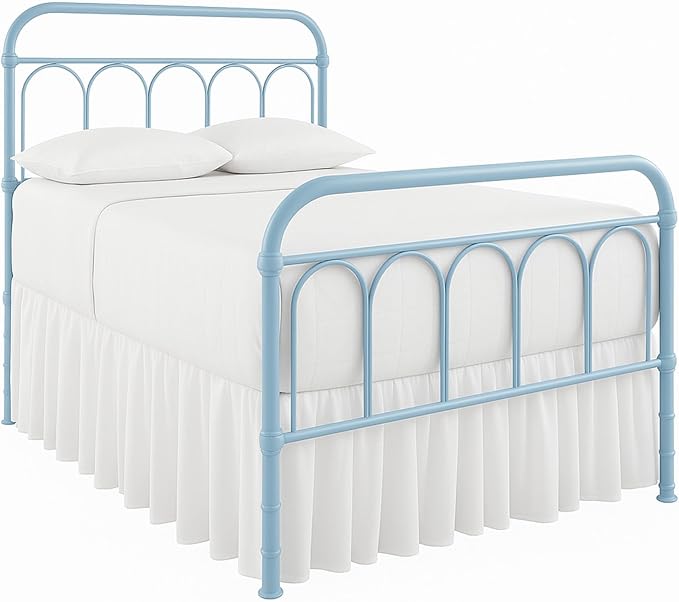 Ruffled Bed Skirt with Split Corners-Dust Ruffle - 18" Drop 100% Microfiber Soft,Sheen & Luxurious Look - Bed Skirts (White -Queen)