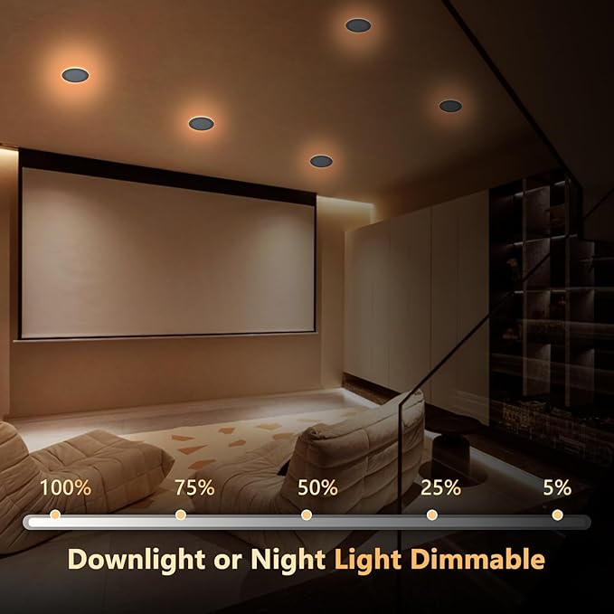 CycevSun 24 Pack 8 Inch LED Recessed Lights with Night Light, Canless Wafer Downlight Ultra Thin, Dimmable & 5CCT Selectable, 15W, 1500LM, ETL, 120-277V, 8.2Inch Cutout