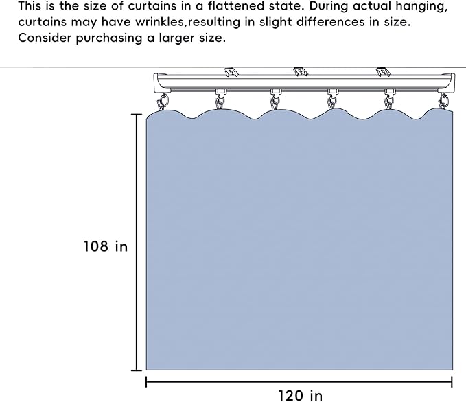 Room Divider Ceiling Mounted Curtains Track Sets Extra Wide Blackout Curtain Flexible Tracks for Bedroom Privacy Partition Separator, 1 Panel Beige Drape and White Rail, W10 x H9ft