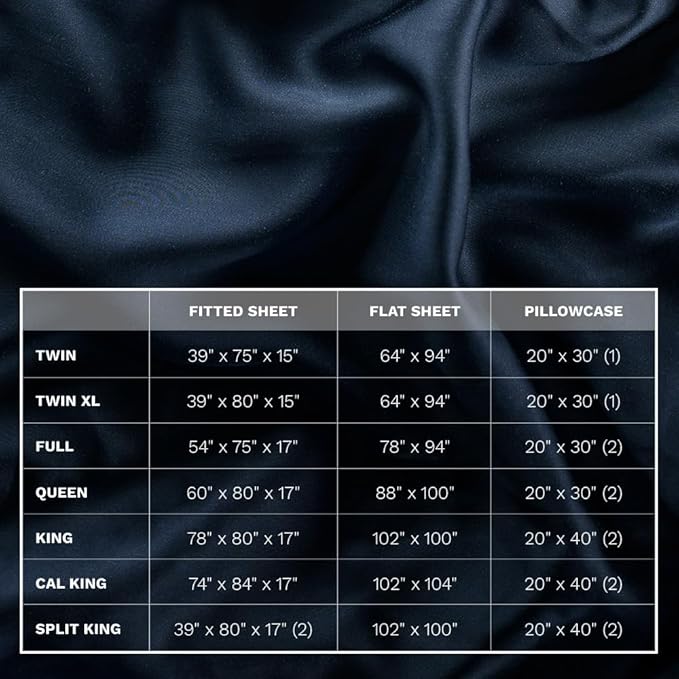 LUXOME Luxury Sheet Set | 100% Rayon (Viscose) from Bamboo | California King - Navy | Deep Pockets | 4-Piece Set (Fitted, Flat, 2 Pillowcases)