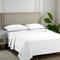 Carressa Linen 100% Egyptian Cotton King Size Sheets Set - 600 Thread Count Egyptian Cotton Sheets King Size (4 PC, Crisp White), Soft, Cooling, 16" Deep Pocket Sateen Weave Luxury Bed Sheet