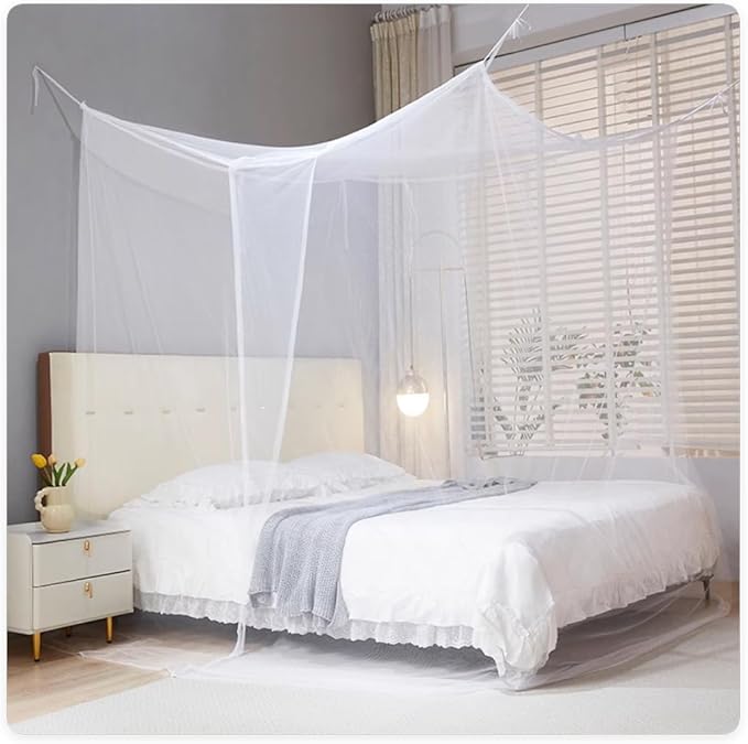 Mengersi Mosquito Net for Bed,Bunk Bed Canopy One Side Opening Canopy Netting Bed Drapes for Camping Home Outdoor Travel Dormitory,Twin XL